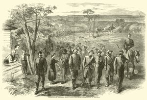 Konfedererade fångar fördes från Jonesborough till Atlanta, september 1864 av American School