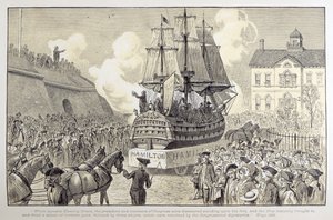 Kongressens parad och firande, c.1790 av American School