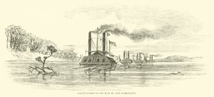 Daviss flotta på väg att ansluta sig till Farraguts, juli 1862 av American School