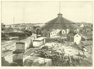 Depå för förnödenheter på järnvägen, oktober 1863 av American School