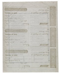 Dixie tryckt på baksidan av ett ark checkar, 1861 av American School
