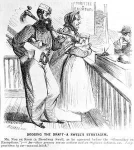 Dodging a Draft - A Swollen Stratagem, från Frank Leslies Illustrated Newspaper, 19 september 1863 av American School