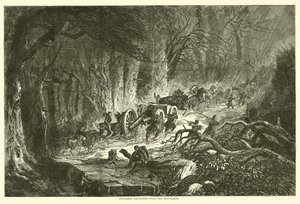 Släpande artilleri över bergen, augusti 1863 av American School
