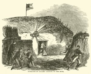 Ingången till galleriet som leder till gruvan, juni 1863 av American School