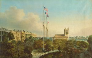 Fabriker i Kanton, Kina, ca 1850 av American School