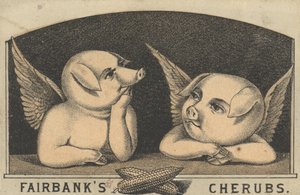 Fairbanks Cherubs, annons för Fairbank Lard, c.1880 av American School