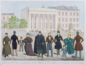 Höst- och vintermode för 1835 och 1836 av James Wilson, New York av American School