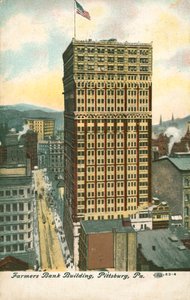 Farmers Bank Building, Pittsburgh, Pennsylvania, USA (lito i färg) av American School