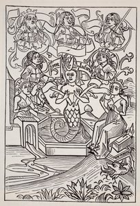 Fay Melusine, från The World Guide to Gnomes, Fairies, Alves and Other Little People av Thomas Keightley (1789-1872) Publicerad 1880 av American School