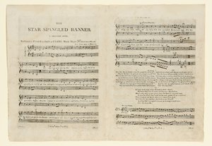 Första upplagan av noterna till "The Star Spangled Banner. A Pariotic av American School