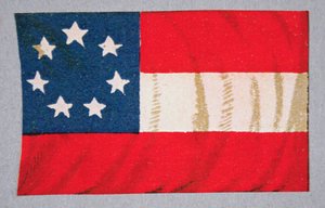 Amerikas konfedererade staters flagga (färg litho) av American School