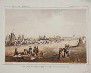 Fort Union och distribution av varor till assiniboinerna av American School