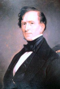 Franklin Pierce (1804-69) (lito i färg) av American School