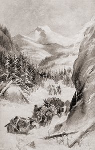Fremont i Klippiga bergen, Nordamerika under sin fjärde expedition 1848, från 