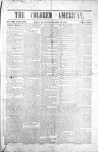 Framsidan av The Coloured American, 30 december 1865 (tryck) av American School