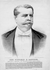 General Winfield S. Hancock: Demokratisk presidentkandidat i USA, pub. av Currier & Ives, ca 1880 av American School