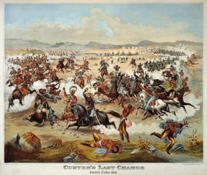 General Custers sista strid vid slaget vid Little Bighorn, 25 juni av American School