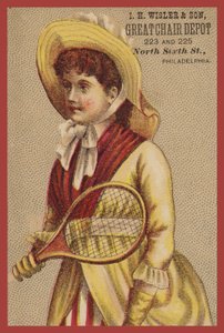 Flicka Håller Raquet av American School