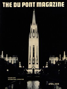 Golden Gate International Exposition, framsidan av DuPont Magazine, april 1939 av American School