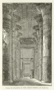 Hall of Columns i det stora templet i Karnak av American School