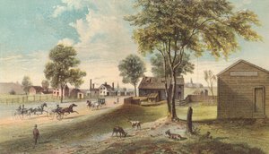 Harlem Lane, från Central Park till Manhattanville, 1865 av American School
