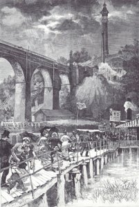 High Bridge över Harlem River, som bär färskvatten från Westchester County till Central Park-reservoaren av American School