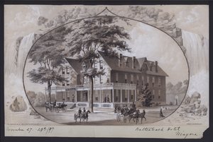 Hotel Kaltenbach, Niagara, New York, USA, ca 1897 (litografi) av American School