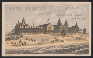 Hotel Trade Card (färgad gravyr) av American School