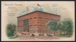 Hotel Trade Card (färgad gravyr) av American School