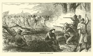 Improviserad barrikad, juli 1863 av American School