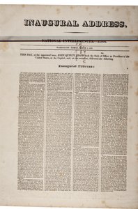 Invigningstal för John Quincy Adams, 4 mars 1825 (se även GLC 696060) av American School