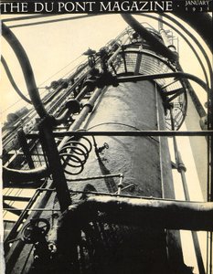 Industrianläggning, framsidan av DuPont Magazine, januari 1931 av American School