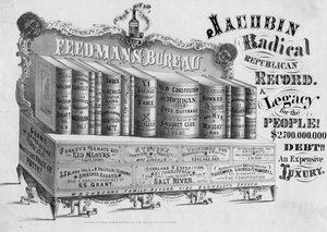 Jacobin Radical Republican Record: a legacy for the people!: $2 700 000 000 skuld!!: en dyr lyx, publicerad av Joseph Godfrey, Michigan, 1868