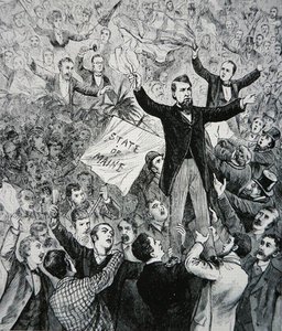 James G. Blaine (1830-93) (gravyr) av American School