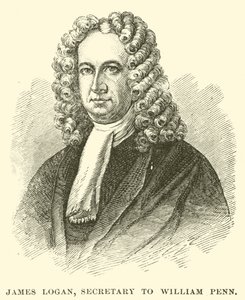 James Logan, sekreterare till William Penn (gravyr) av American School