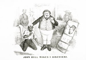 John Bull gör en upptäckt (litho) av American School