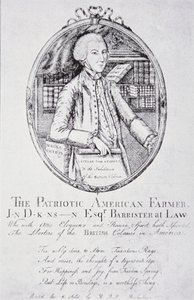 John Dickinson, "The Patriotic American Farmer" (litho) av American School