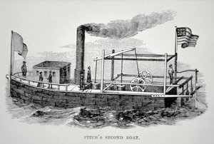 John Fitchs (1743-98) andra ångbåt av American School