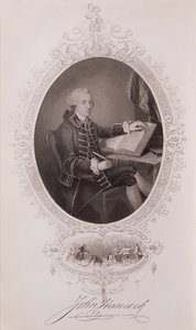 John Hancock (1737-93) från The History of the United States, Vol. I, av Charles Mackay, graverad av J. Rogers av American School