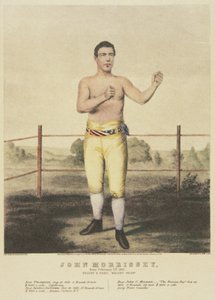 John Morrissey, från ett samtida tryck (lito i färg) av American School
