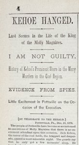 Kehoe Hanged, från New York Herald, 19 december 1878 av American School