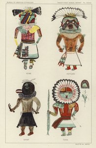 Keme, Hotcani, Siwap, Tawa (färglitografi) av American School