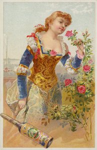 Lady som luktar rosor