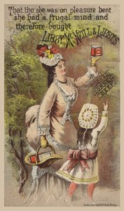 Lady och flicka reklam för Corned Beef