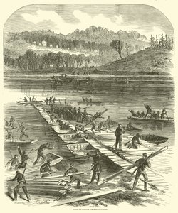 Lägger pontonerna för Sedgwicks kår, april 1863 av American School