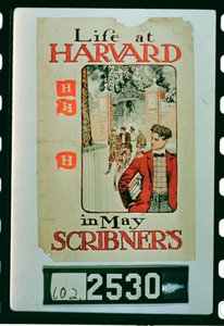 Life at Harvard, affisch som annonserar majupplagan av Scribners Magazine