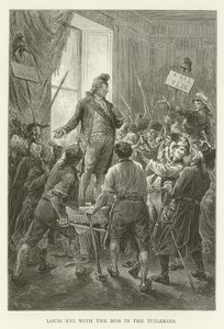Ludvig XVI med pöbeln i Tuilerierna av American School