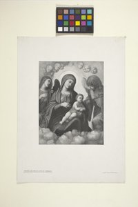 Madonna And Child In Glory (bläck) av American School