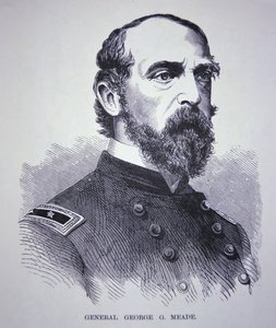 Generalmajor George Meade (1815-72) (gravyr) av American School