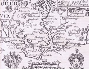Karta över Virginia, illustration från Cassell